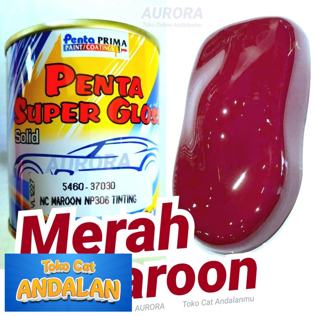 

Toko Cat Andalan - Penta Super Gloss NC Maroon NP306 Tingting 5460-37030 / Cat Motor Mobil Merah Marun 200ml Duco Duko Diko Semprot Red Maron Gelap Mengkilap 5460 37030 Toko Cat Andalan Motor dan Mobil