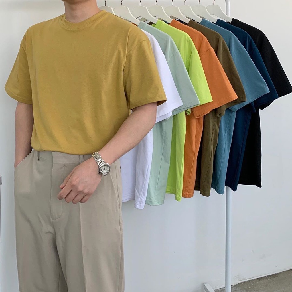 baju polos pendek oblong pria wanita kaos polos cotton combed PE O-neck distro kaos pria Murah