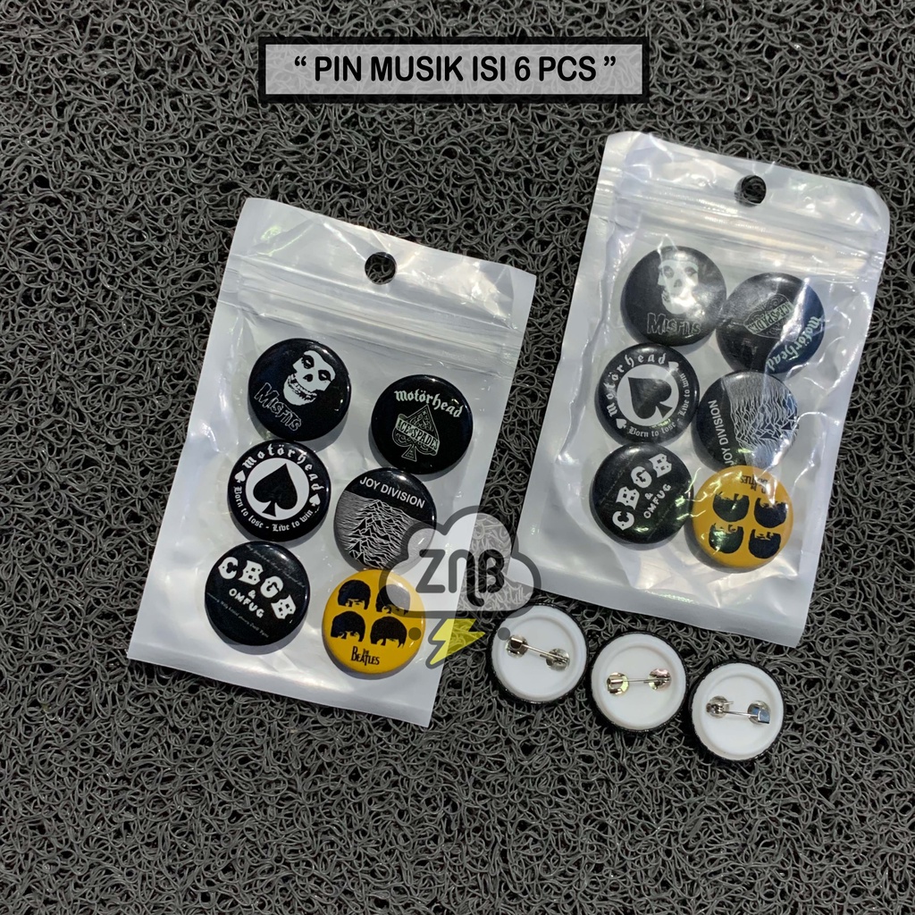 BROS PIN BUTTON MINI MUSIK UNTUK DI JAKET TOPI TAS BEST SELLER