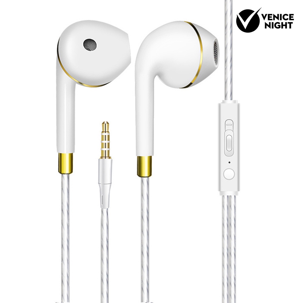 (VNEP) (Berkabel) Earphone Earbud In-Ear Kontrol Universal 3,5mm Headphone Stereo Bass Berat