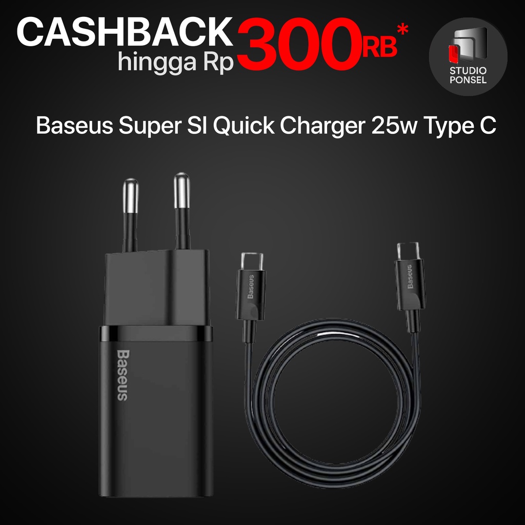 Baseus Super SI Quick Charger 25w Kabel Data Type C Fast Charging