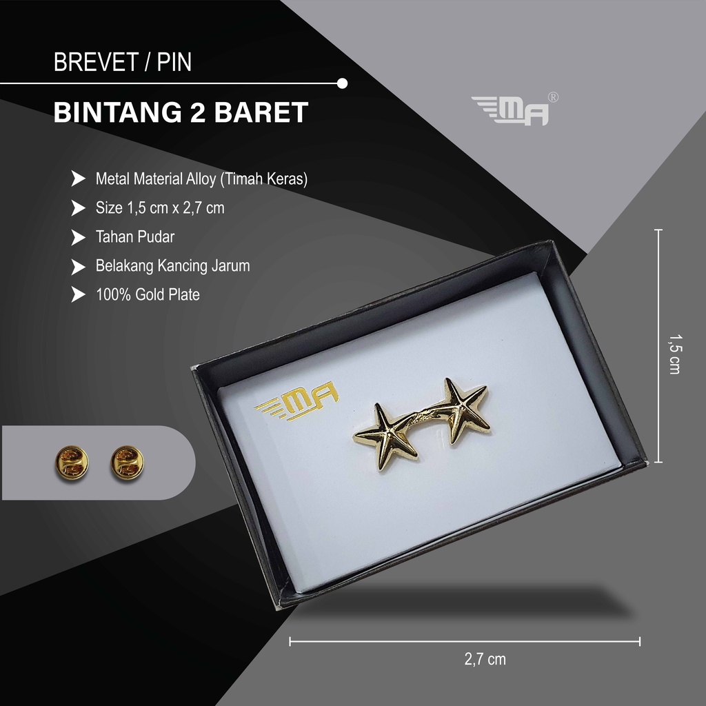 WING BINTANG 2 BARET PIN