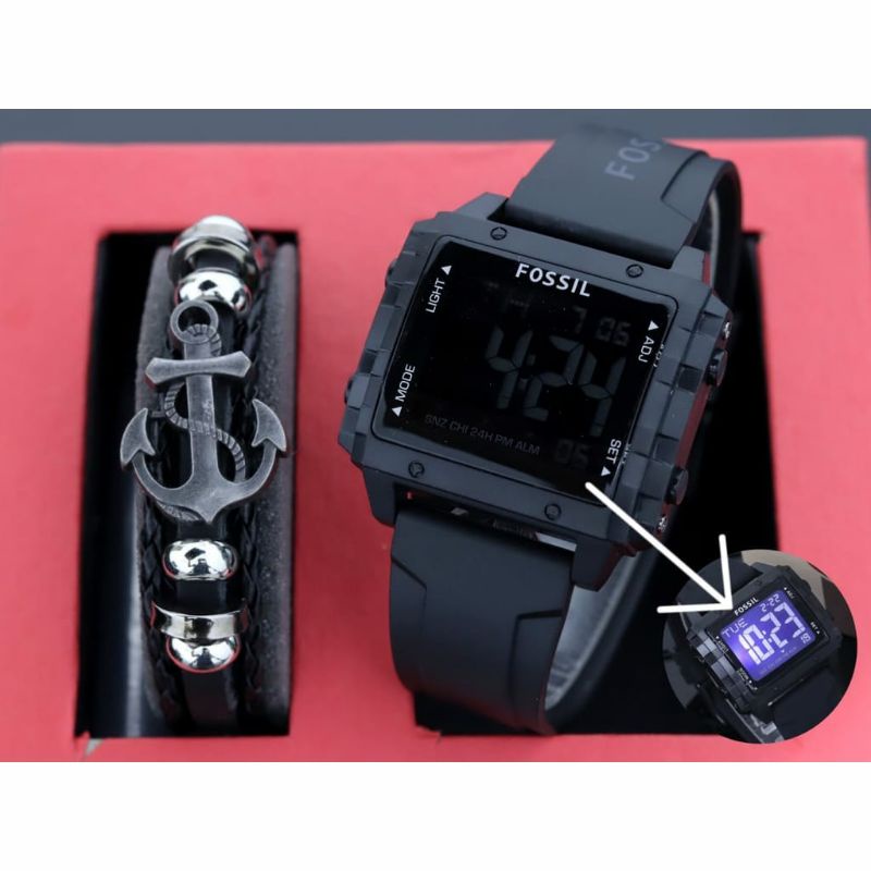 Trending Jam Tangan Fosl Free Felang Digital Anti Air Terlaris Pria Kasual Bisa COD Fashion Terlaris!