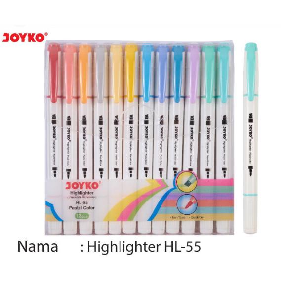 

Sale Highlighter Joyko HL-55 (12 Warna) /ALAT TULIS AESTHETIC/ALAT TULIS SEKOLAH/ALAT TULIS SET/ALAT TULIS LENGKAP/ALAT TULIS ANAK/ALAT TULIS LUCU