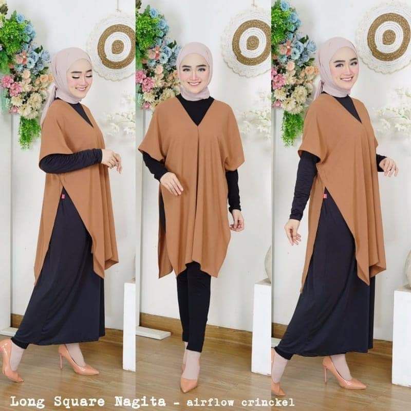 Nagita Square Long Tunik