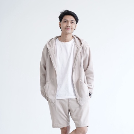 HOODIE GOODIE Zipper Beige