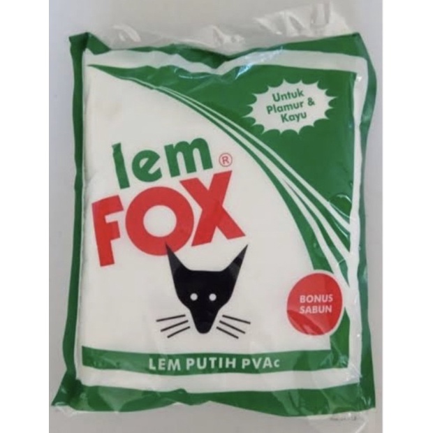 

Lem Fox Putih Kemasan Hijau untuk Kayu dan Plamir