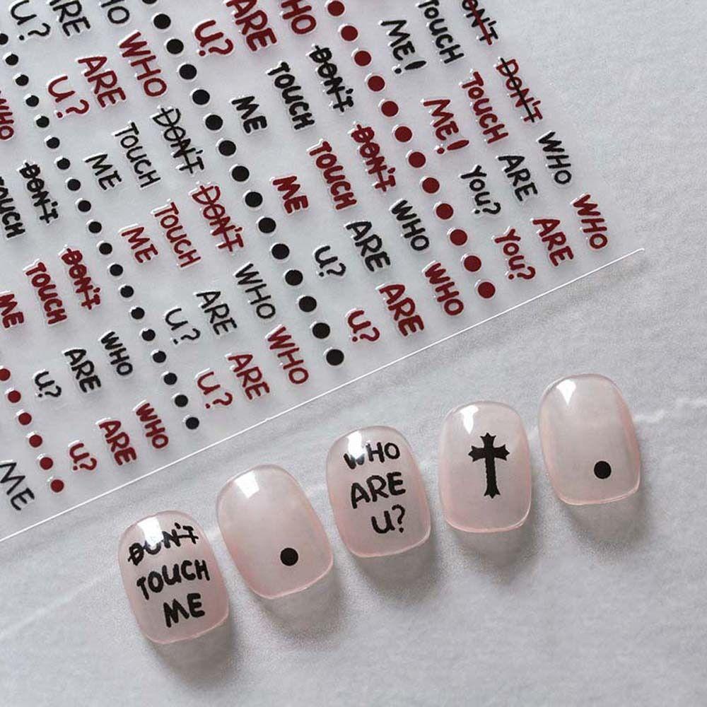 Mxbeauty Cross Stiker Kuku Wanita Perak Perekat Diri Manikur Aksesoris Dot Berbentuk Nail Art Dekorasi