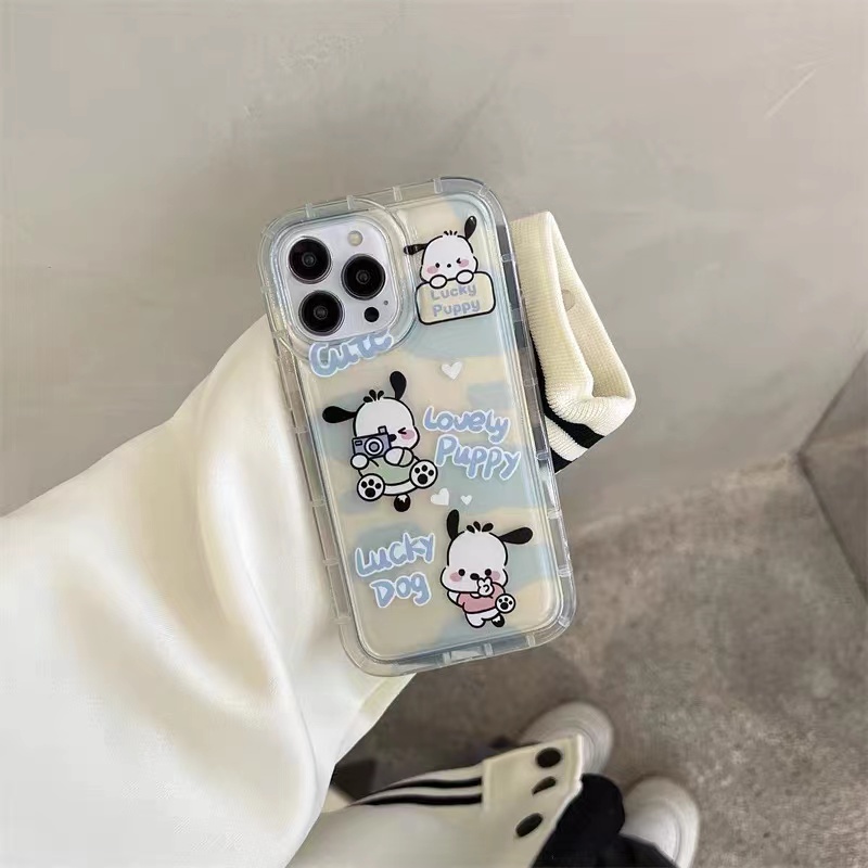 Soft Case Silikon TPU Transparan Motif Anjing Untuk IPhone 14 13 12 11 Pro XS Max X XR 8 7 6 6S 14 Plus