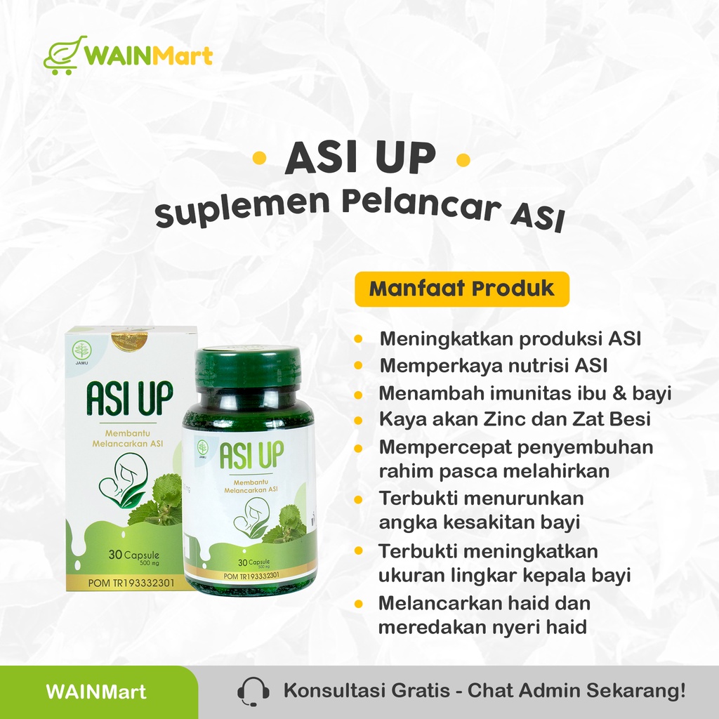 PROMO TERBATAS !!! ASI UP Suplemen Pelancar ASI Booster Torbangun Herbal Untuk Ibu Menyusui BPOM Asi Up Torbangun Original