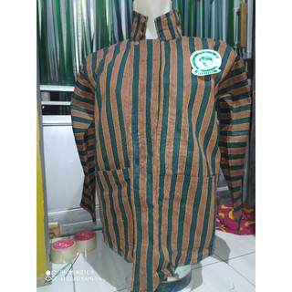Baju Surjan Lurik Hitam Putih  Baju Surjan Lurik Jogja Baju surjan lurik pria adat jawa dewasa