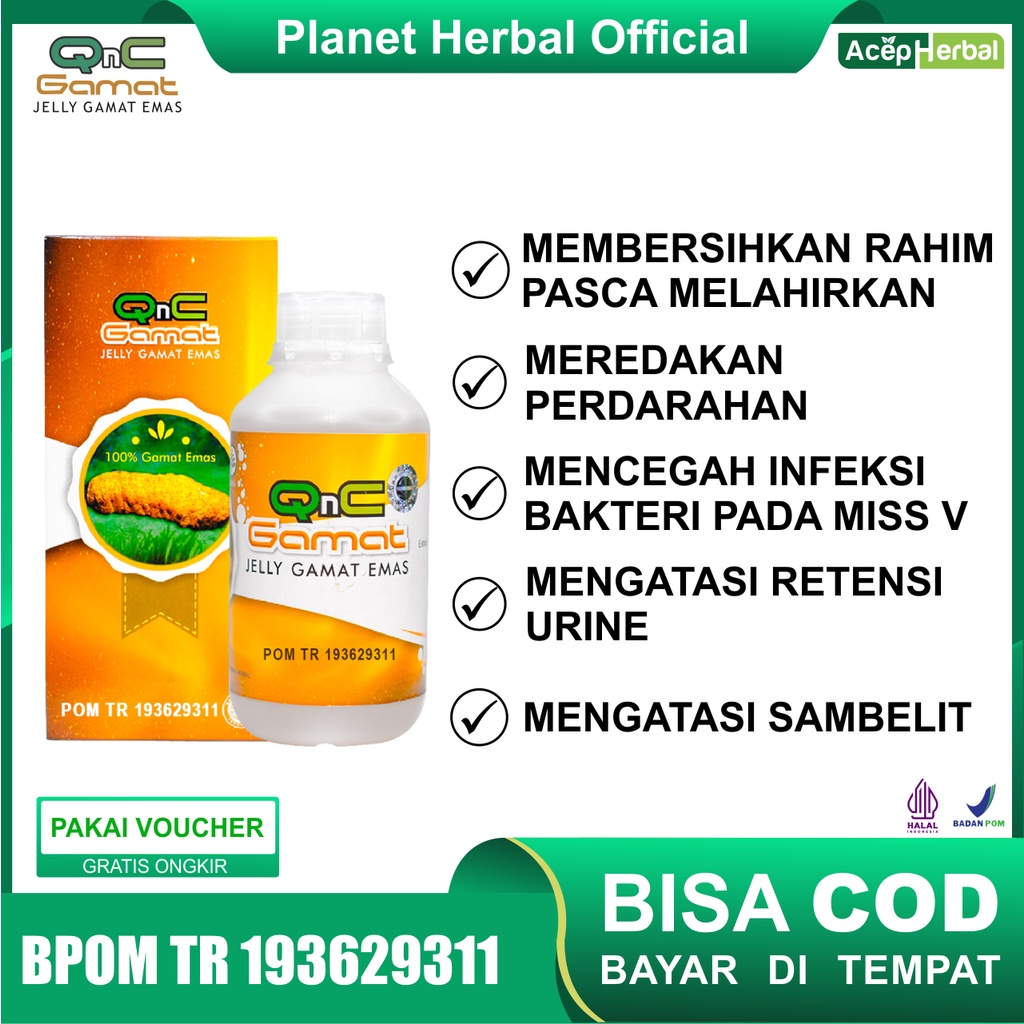 Obat Pembersih Rahim QNC Pembersih Rahim Dan Area Kewanitaan 100% Alami Qnc Jelly Gamat