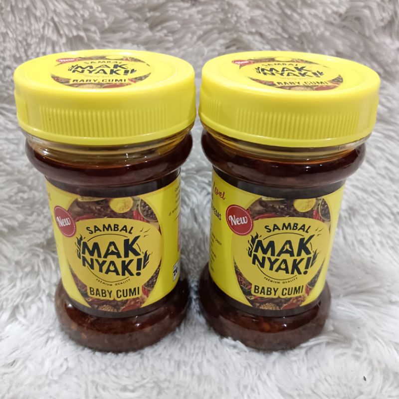 

sambal mak nyak bawang geprek baby cumi klotok teri 150gr toples - sambal pedas gurih enak