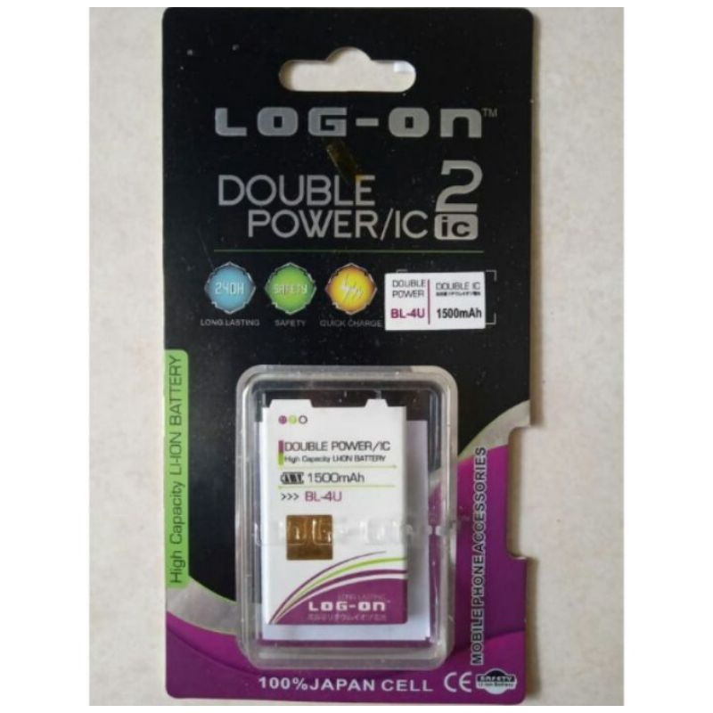 Baterai Nokia BL-4U Double Power - LOG-ON
