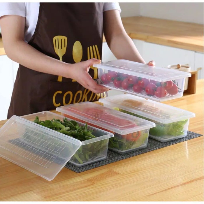 SESEBI Kotak Penyimpanan Makanan Panjang Serba Guna Murah