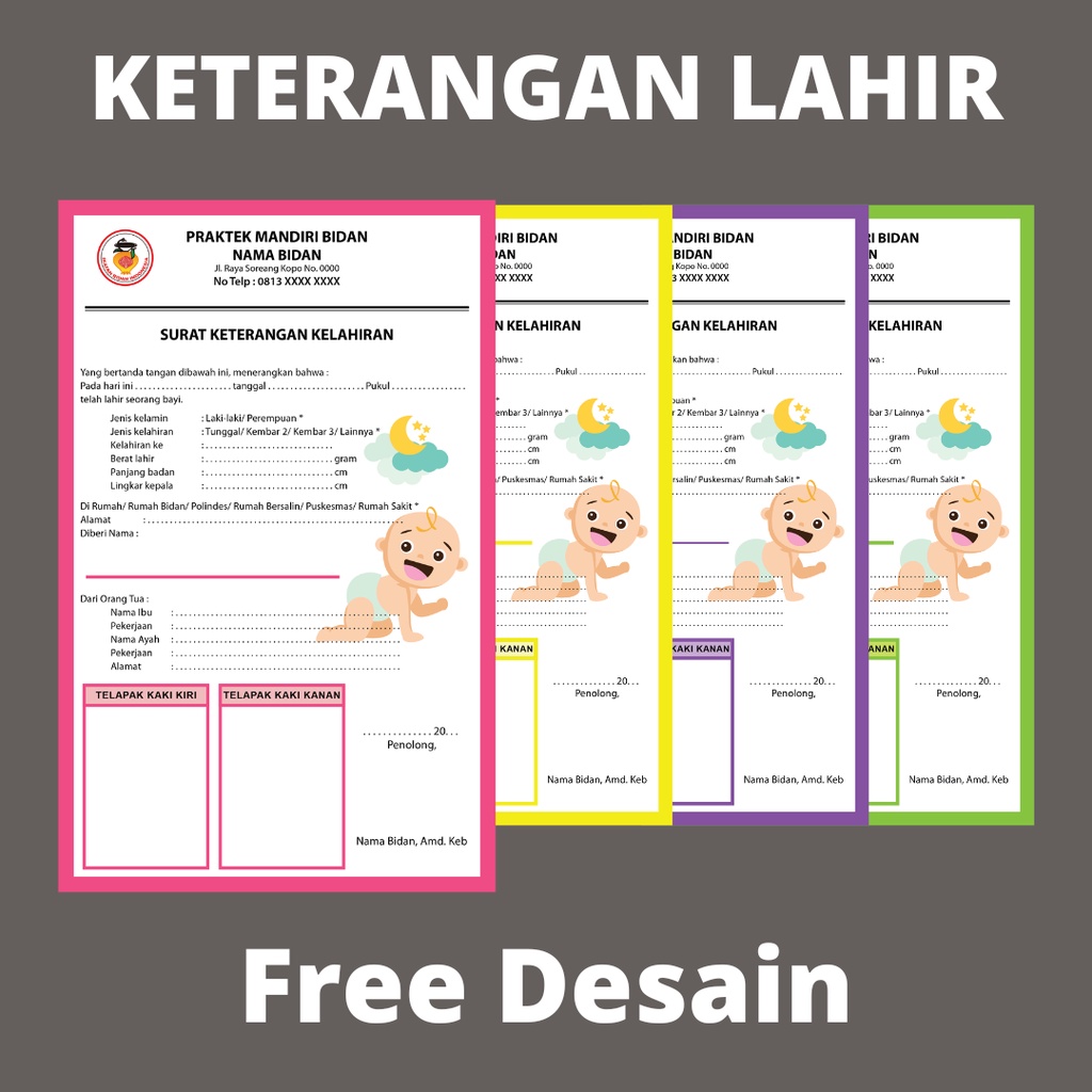 

Costum Surat Keterangan Lahir