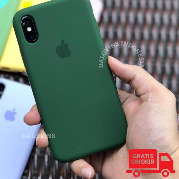 Premium Silicone Case Iphone X XS XR XS MAX Softcase Polos Full Cover - Navy, iPhone X / XS