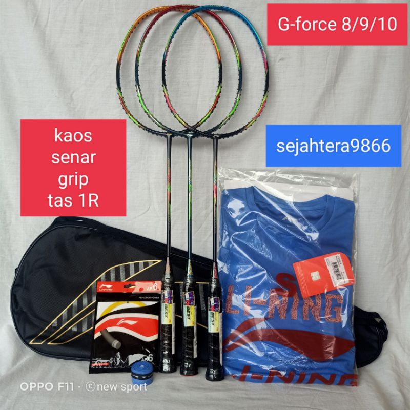 raket badminton Li-ning G-force 8/9/10