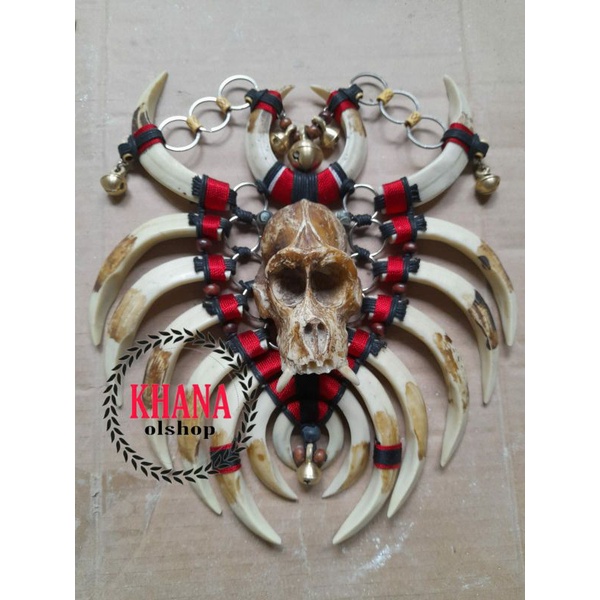 Kalung Etnik Dayak Taring Babi Variasi