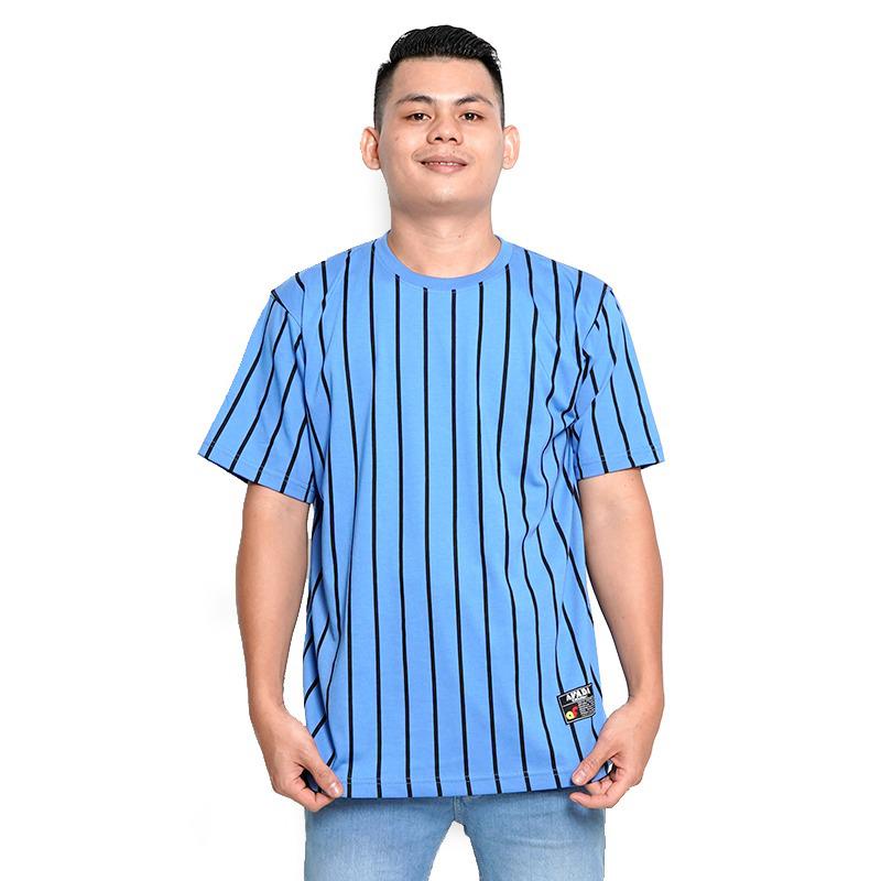 Noveli wear - Kaos stripe salur belang belang kerah bulat dewasa | kaos salur garis garis pria lengan pendek size M L XL