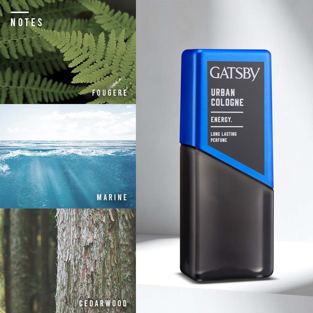 Ningrum - Gatsby Urban Cologne Energy Intention Ardent Dignity Infinity Confindence SERIES | Parfume Cowok Gatsby Urban 100% Original - 9001