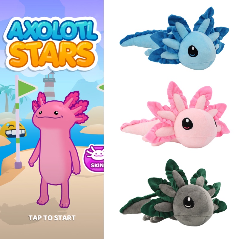 Axolotl Kartun Plush Kain Tahan Lama Dan Lembut Didesain Untuk Meringkuk