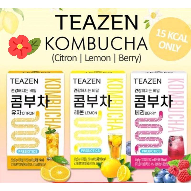 

Teazen Kombucha Tea Ori Korea- Tea Biotics Drink- Varian Berry /Citron/Lemon