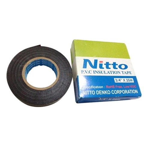 Isolasi Lisrik Nitto Hitam / PVC Insulation Tape / Isolasi kabel / isolasi murah