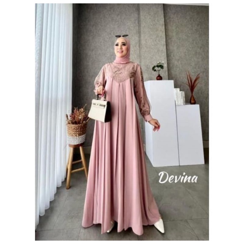 DRESS MUSLIM, Fashion Wanita. Fashion Muslim, baju wanita, dress, gamis, Baju gamis, Dress wanita, Devina Dress