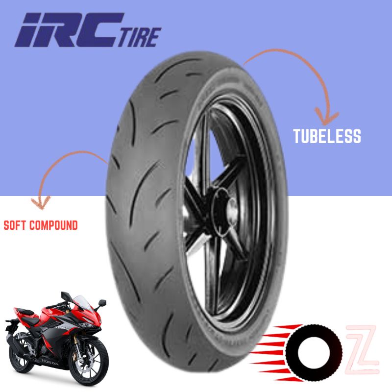 BAN MOTOR R15,CBR150,VIXION//BAN IRC MBR-110 110/70-17 TUBELESS (RACING COMPOUND)