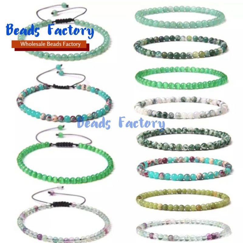 GELANG BATU ALAM TALI SERUT 6MM ASLI NATURAL COCOK KADO PRIA WANITA