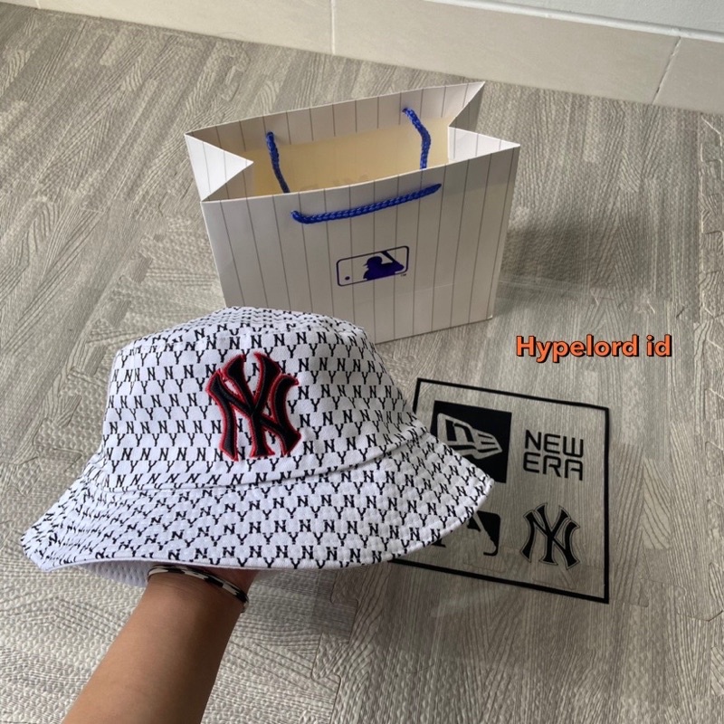 Topi NewYork Ny Bucket hat White / Putih