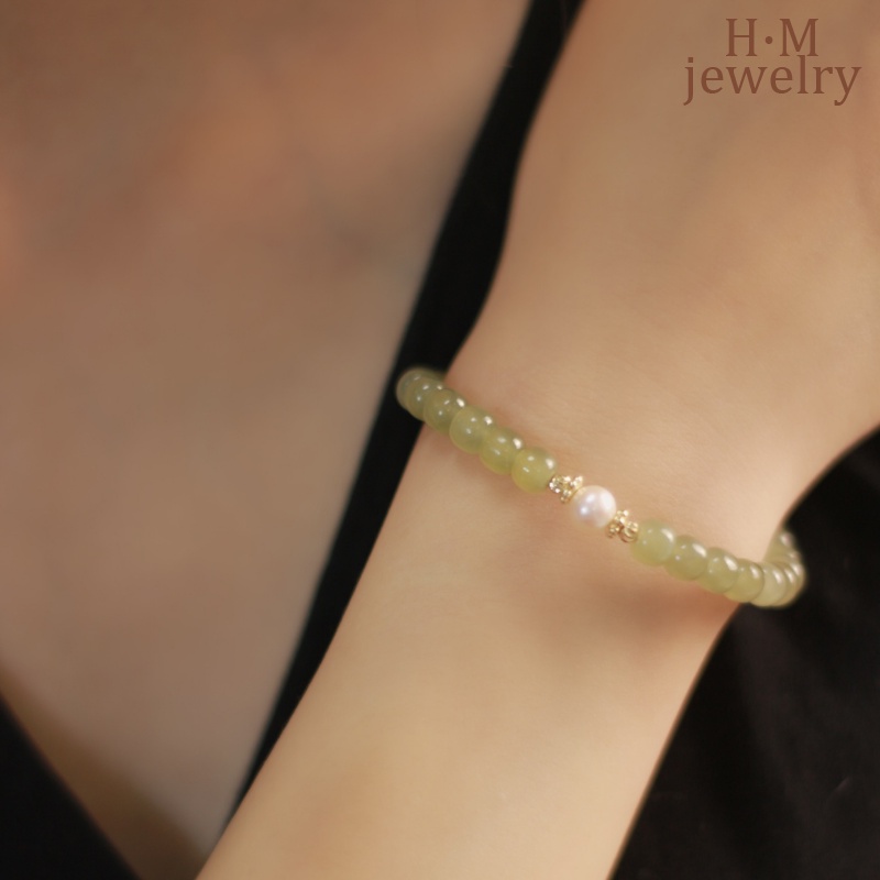 Gelang Mutiara Hetian Retro Mewah Untuk Wanita 2022