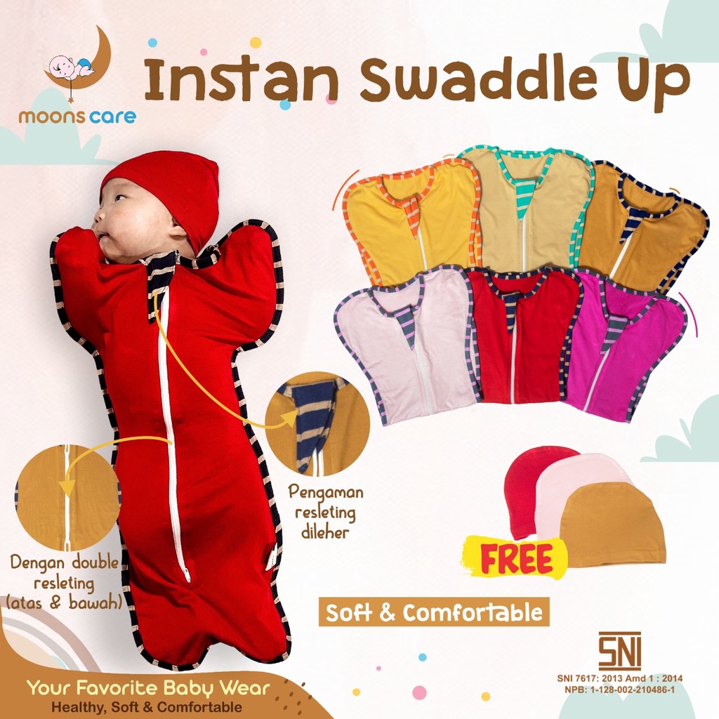 SNI DITA MOONSCARE Bedong Bayi Swaddle up BONUS TOPI | Bedong Bayi Kupu Kupu | Bedong Sayap Bedong Instan Resleting BEDONG INSTANT MOTIF ANCHOR/JANGKAR + TOPI - BEDONG KEKINIAN//BEDONG INSTANT TERMURAH bedong sayap bedong instan perlengkapan newborn bedon