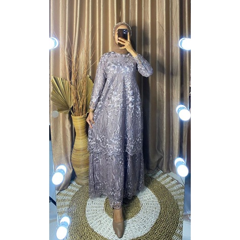 IYN GAMIS BUSUI TINGKAT QIRANI - GAMIS TILLE - GAMIS BORDIR - KEBAYA COUPLE - KEBAYA BROKAT