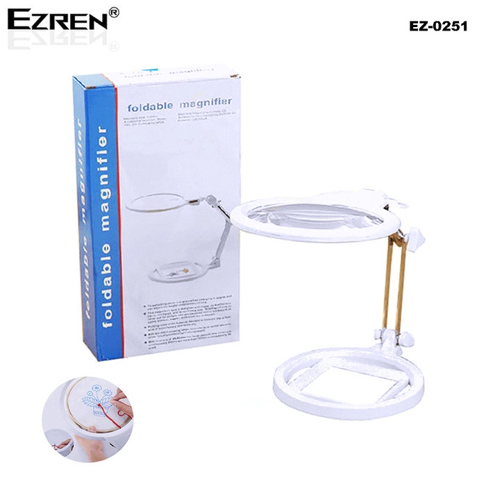

Stas Ezren Ez-0251 Kaca Pembesar Foldable Magnifier 2X 6X Led Lighting