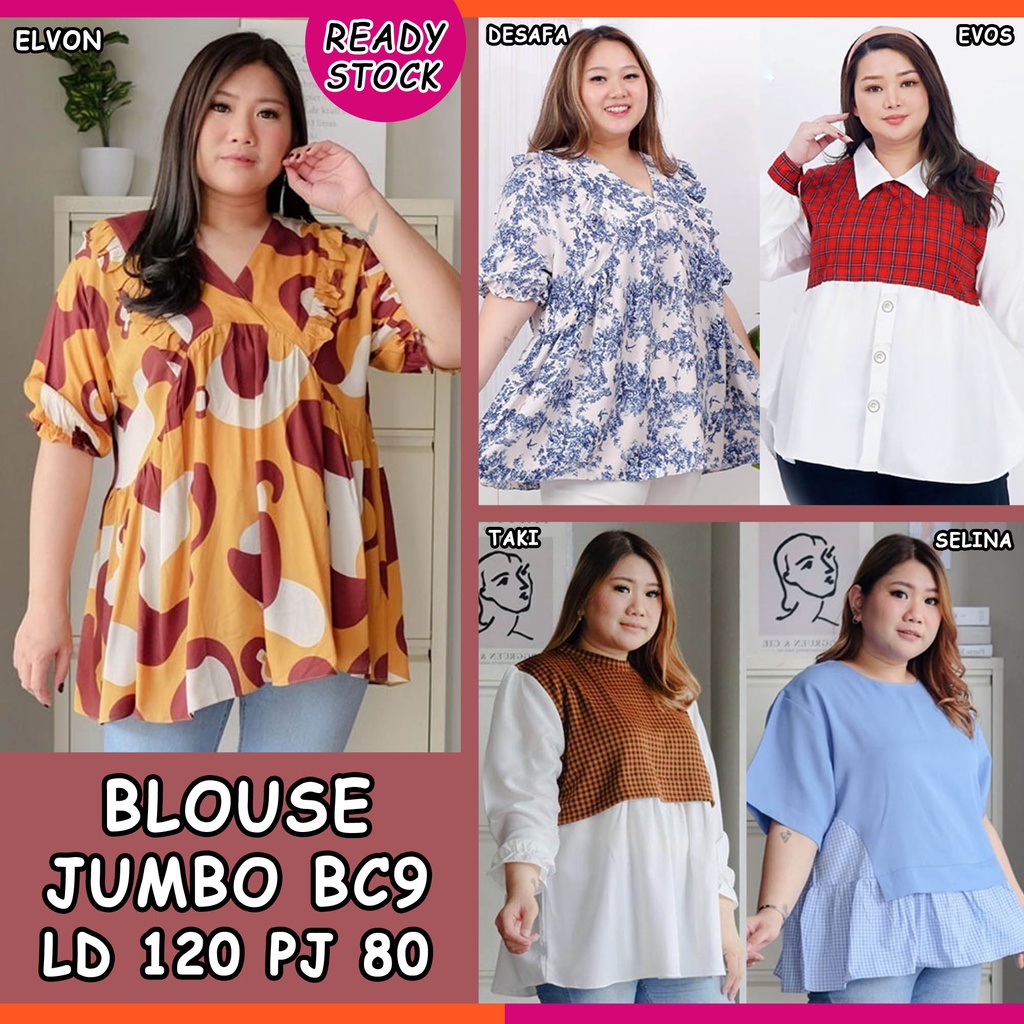 BIGCLO - (COD) LD 120cm Baju Jumbo BC9 Atasan Wanita Bigsize