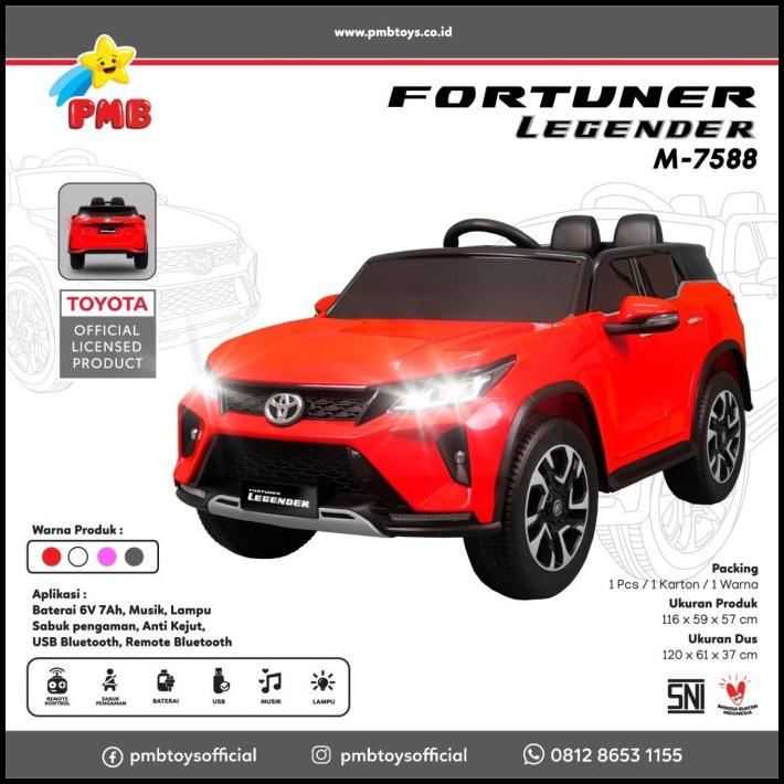 Promo Mobil Aki Anak Pmb Toyota Fortuner Legender Mainan Mobil Aki