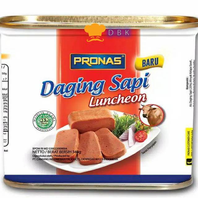 

PRONAS LUNCHEON ayam sapi 340gr chicken beef sausage bukan kornet