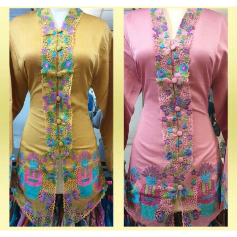 Kebaya Encim motif bordir Ondel-Ondel || Kebaya Encim Guru Motif Ondel Ondel Jakarta