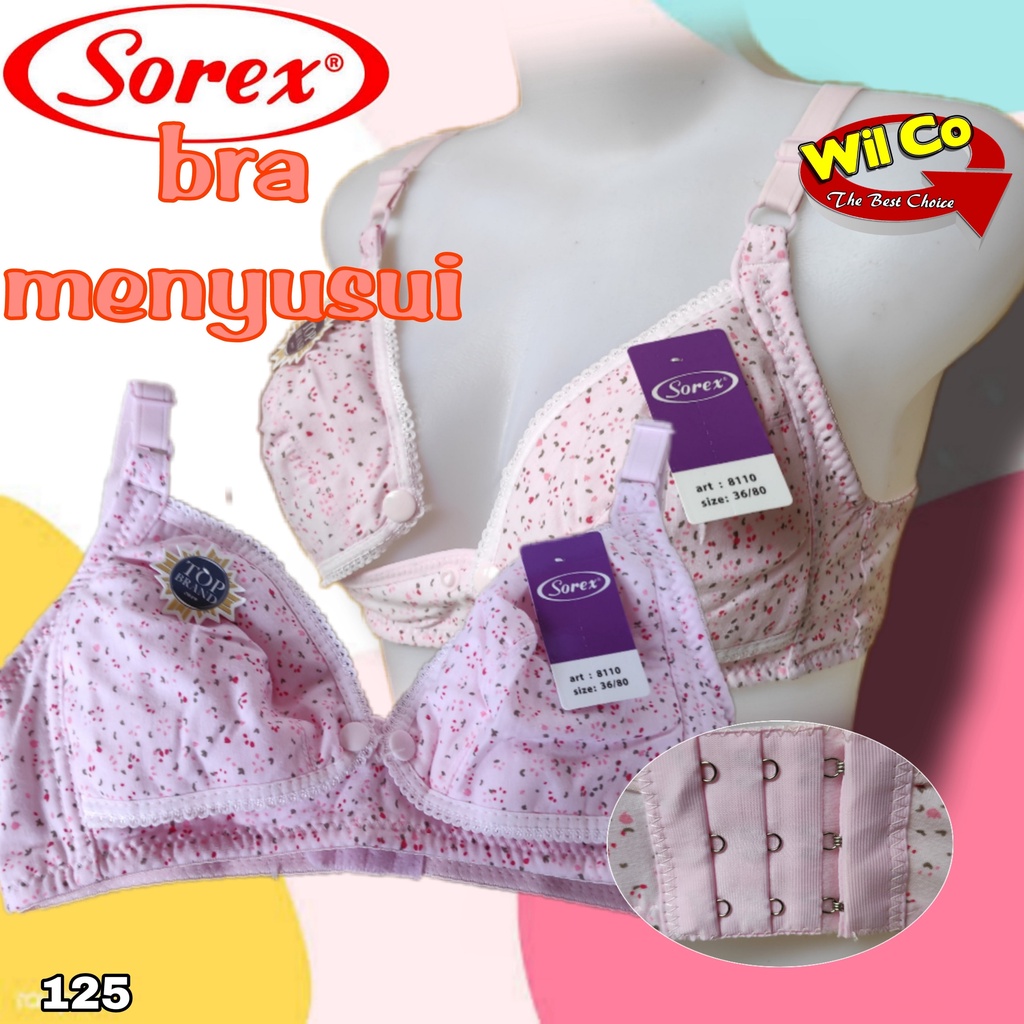 J125 BRA MENYUSUI SOREX TANPA BUSA TANPA KAWAT  CUP BESAR/C SIZE 36 - 42