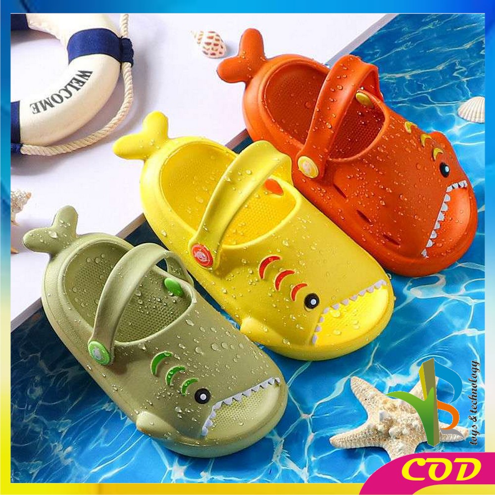 RB-S41 Sandal Hiu Anak Anti Slip Karakter Bayi Hiu Lucu Bisa Untuk Cewek Cowok / Selop Sendal Anak Kekinian Slide Import