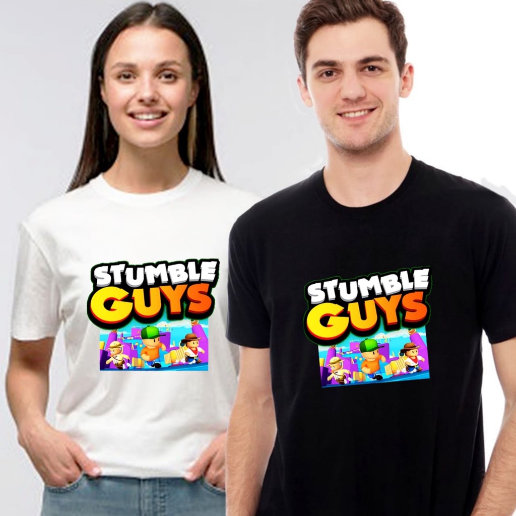 Kaos Dewasa Unisex Bergambar Stumble Guys