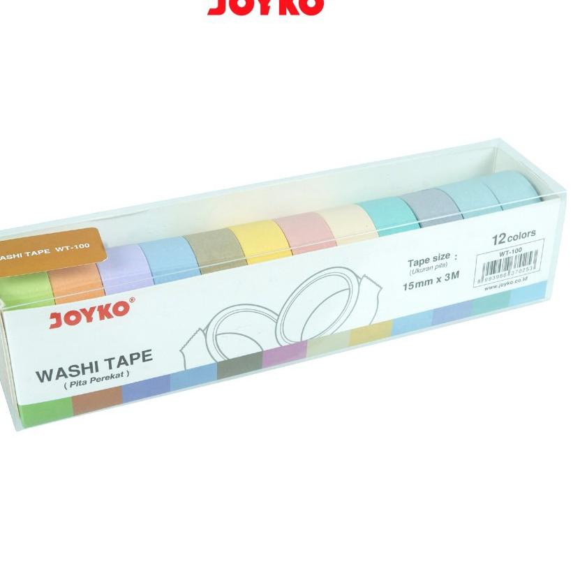 

BEST SELLER Washi Tape Joyko / Selotip Kertas Warna Joyko WT-100 15mm x 3m ➽