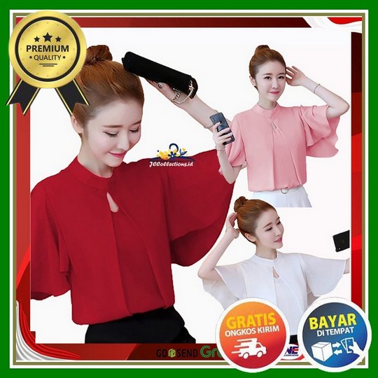 Pc - Ruffle Blouse Import / Pakaian Wanita / Atasan Kekinian / Korean Style / New Fashion 2021 Blous