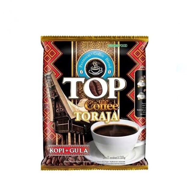 

GPM || TOP COFFEE MINUMAN KOPI BUBUK INSTAN KOPI TORAJA 1 RENCENG ISI 10 SACHET