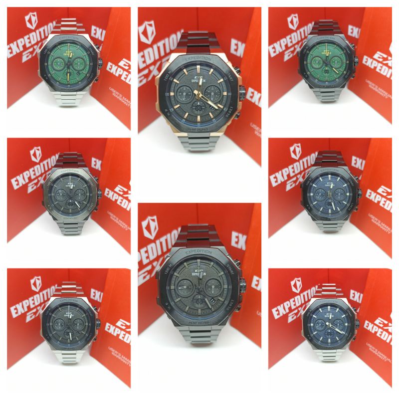 Jam Tangan Pria Expedition 6816 E6816 EXP 6816 Tali Besi / Stainless steel