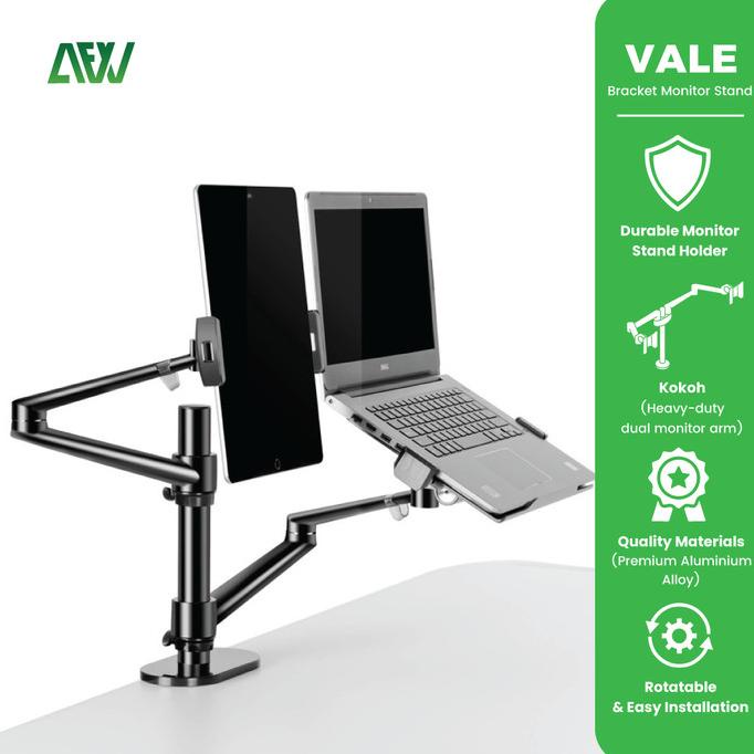 Vale Bracket Monitor Stand 2In1 Combination For Laptop &amp; Tablet