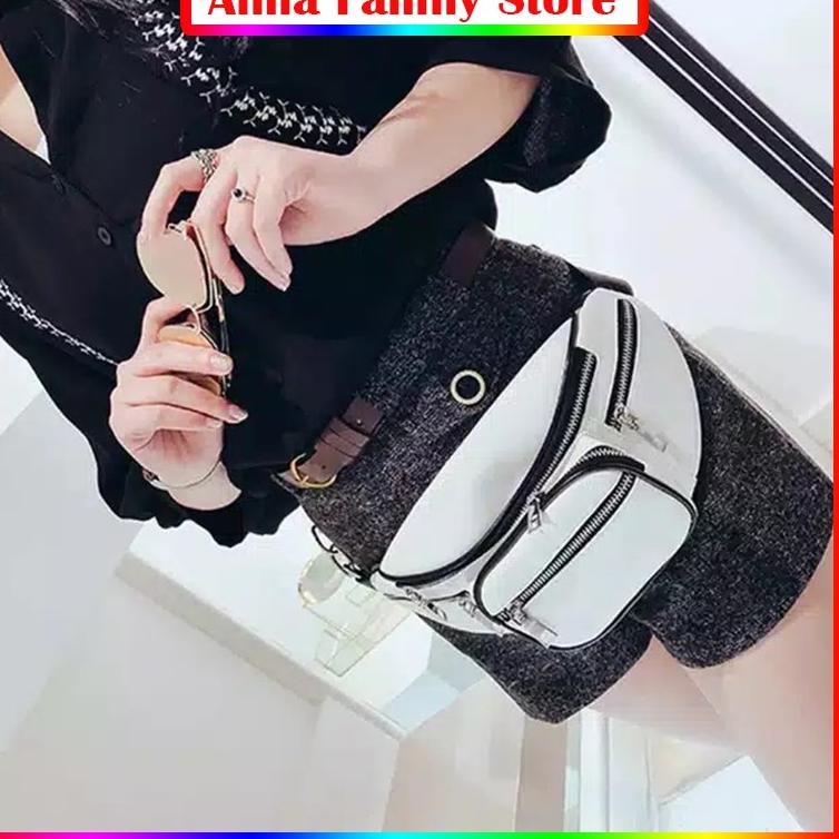 TERBAIK Waistbag Wanita SABYAN PREMIUM Tas Pinggang Selempang Slempang Dada Depan Cewek Perempuan ★ 