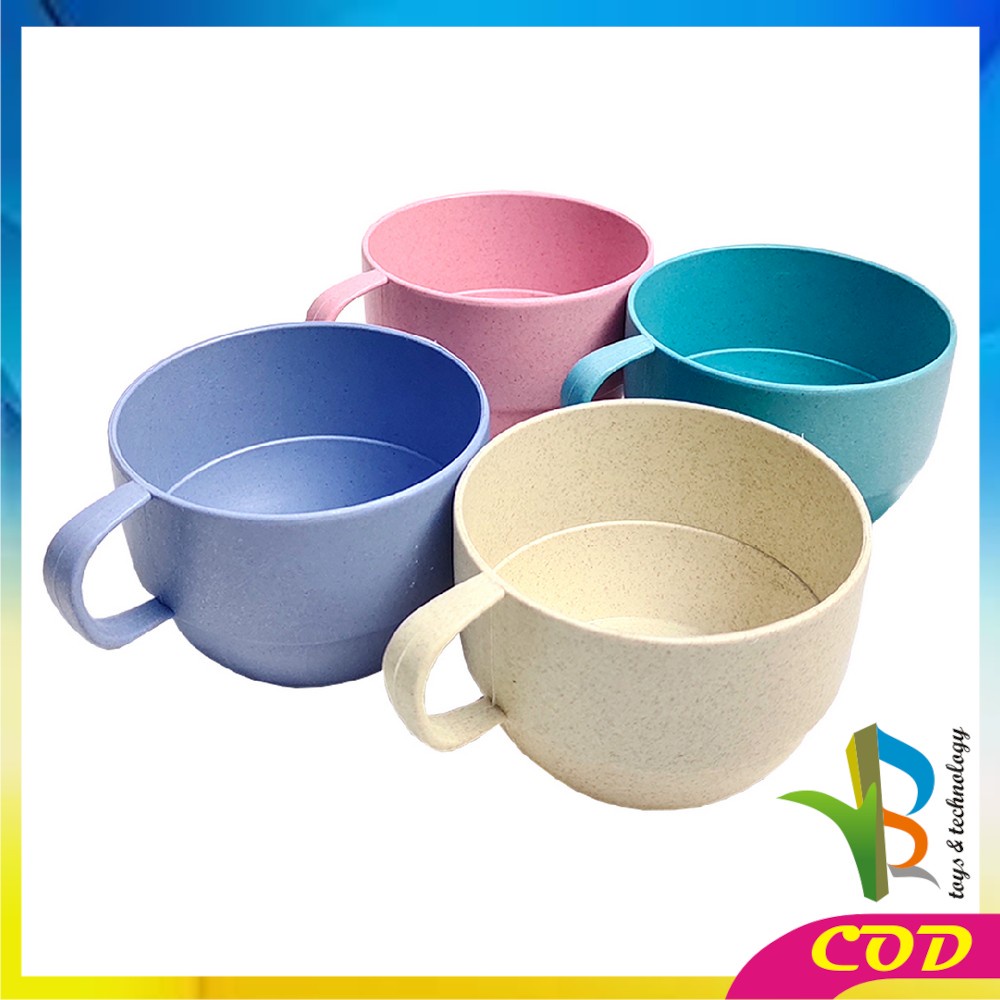 RB-C457 Teko Air Set Cangkir Gelas Wadah Plastik 4IN1 Ceret Air Dingin Wheat Straw Food Grade BPA Free